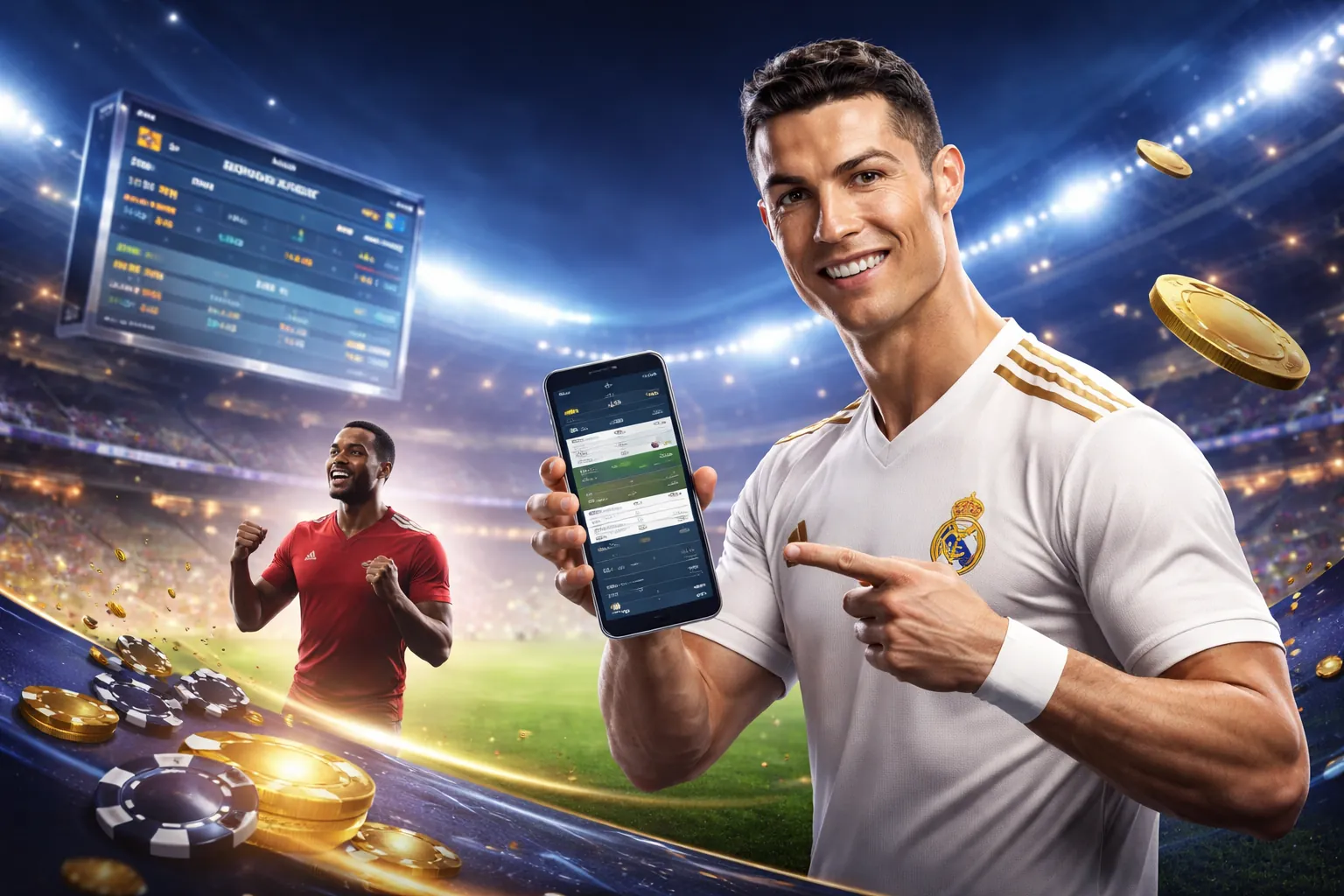Hình nền 1xBet.com với các trò chơi cá cược